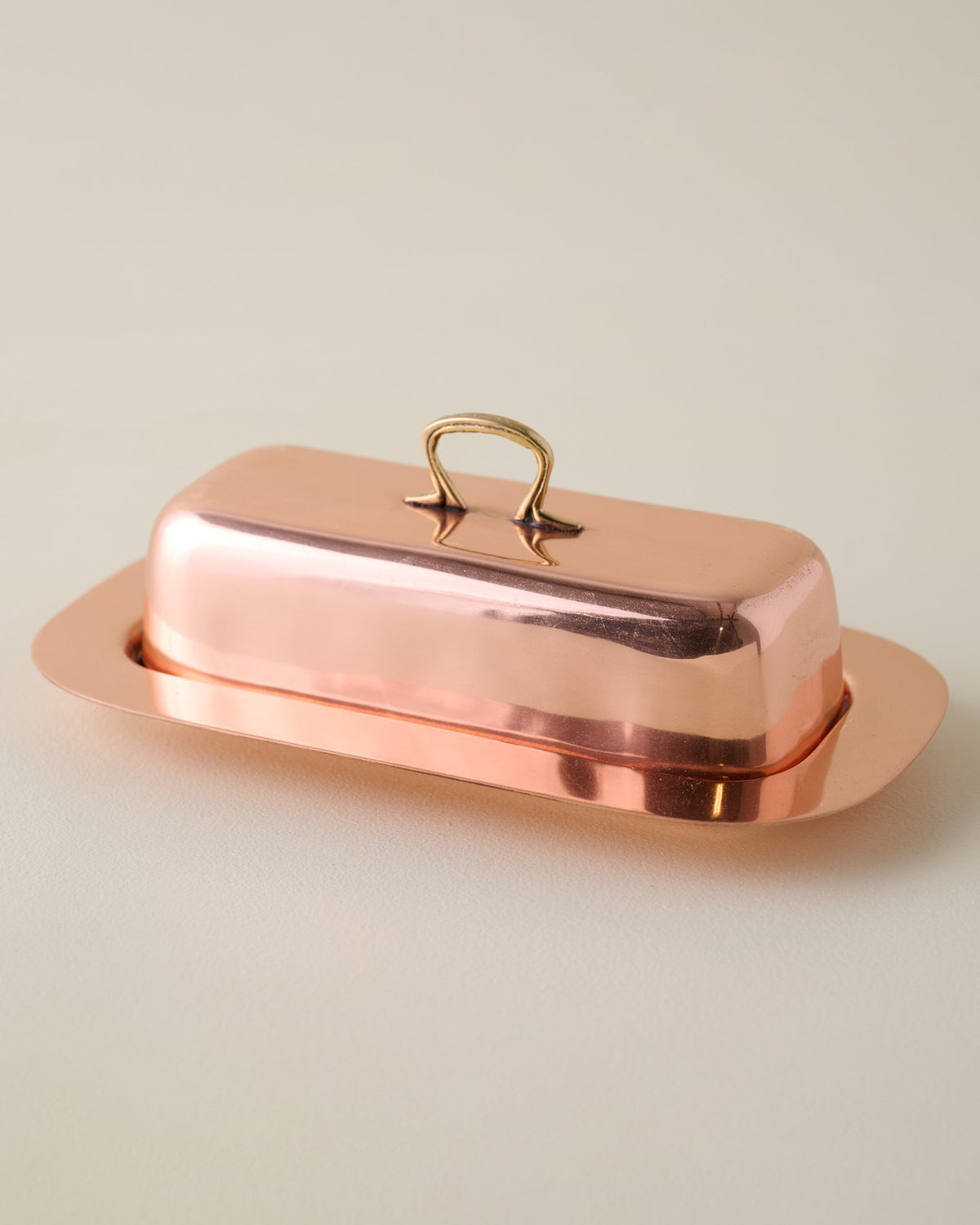 Mavelle Antique Copper Butter Dish kitchen storage piece
