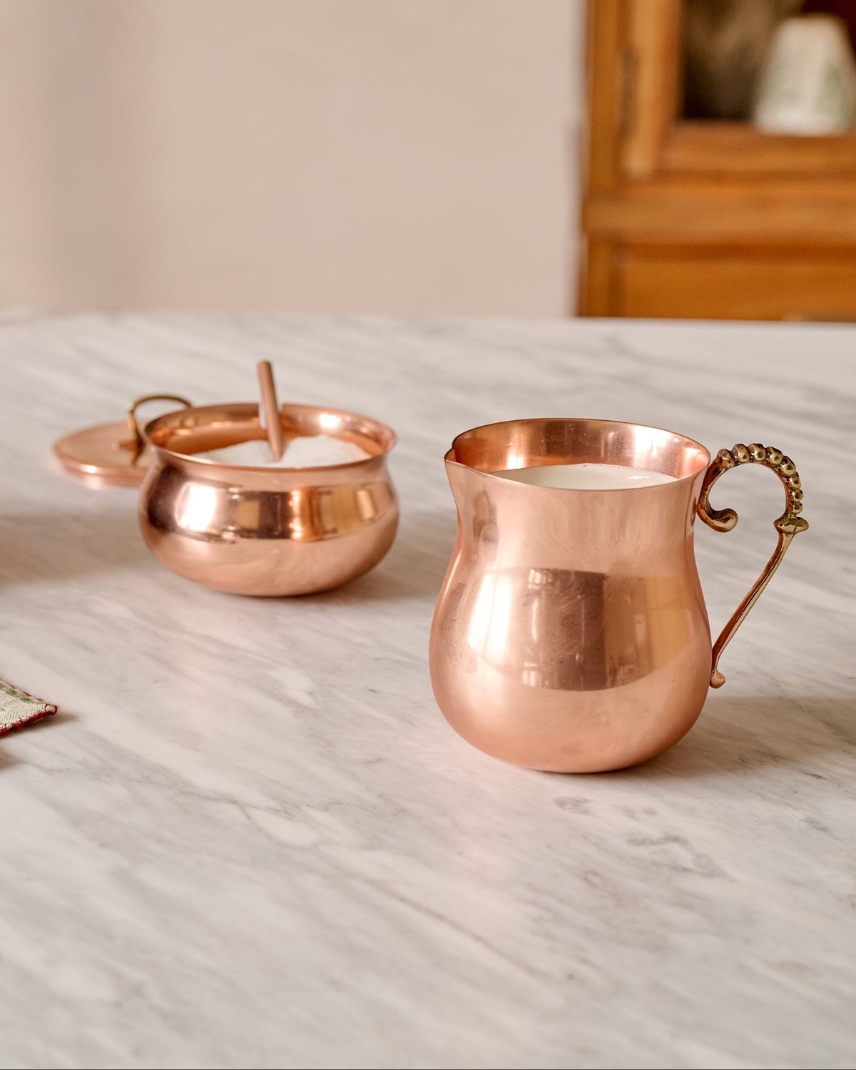 Mavelle Antique Copper Creamer pitcher - Detail View