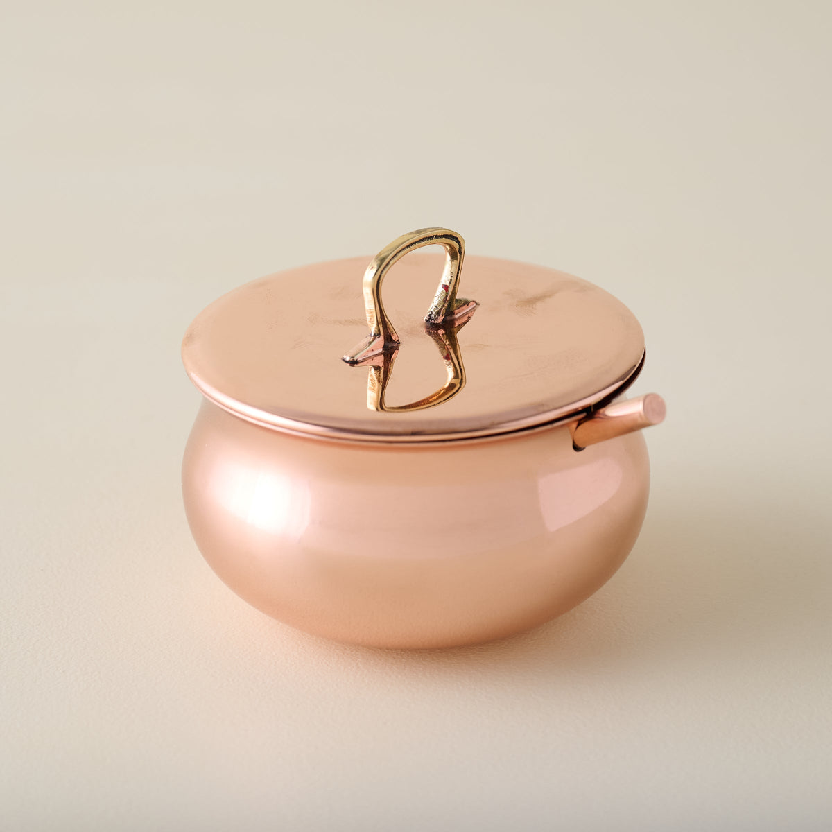 Mavelle Antique Copper Sugar Canister kitchen storage piece - Detail View