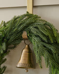 Mavelle Gabriel Brass Bell Wreath Hanger wreath