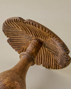 Mavelle Hand-Carved Decorative Wooden Mushroom, Set of 3 decorative accent - Styled in Room