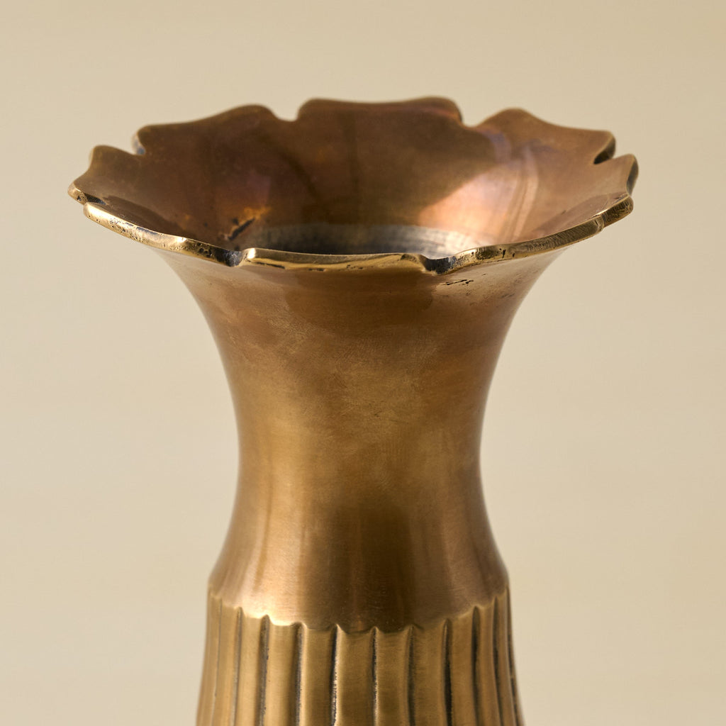 Mavelle Anna Antiqued Solid Brass Vase vase - View 8