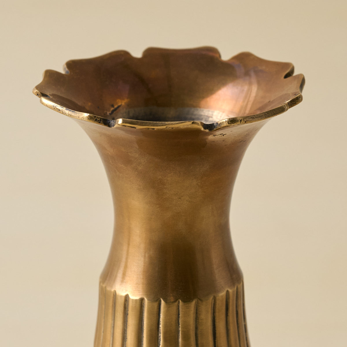 Mavelle Anna Antiqued Solid Brass Vase vase - View 8