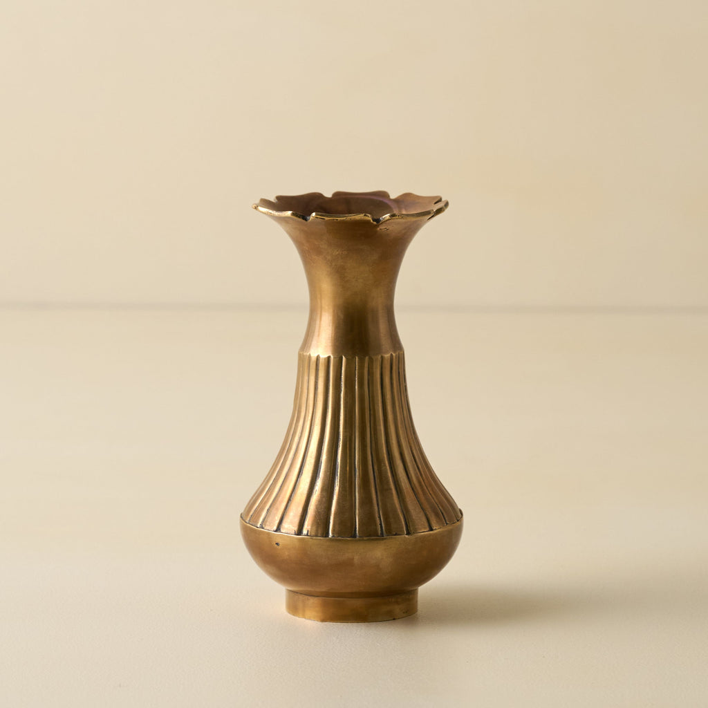 Mavelle Anna Antiqued Solid Brass Vase vase - View 7
