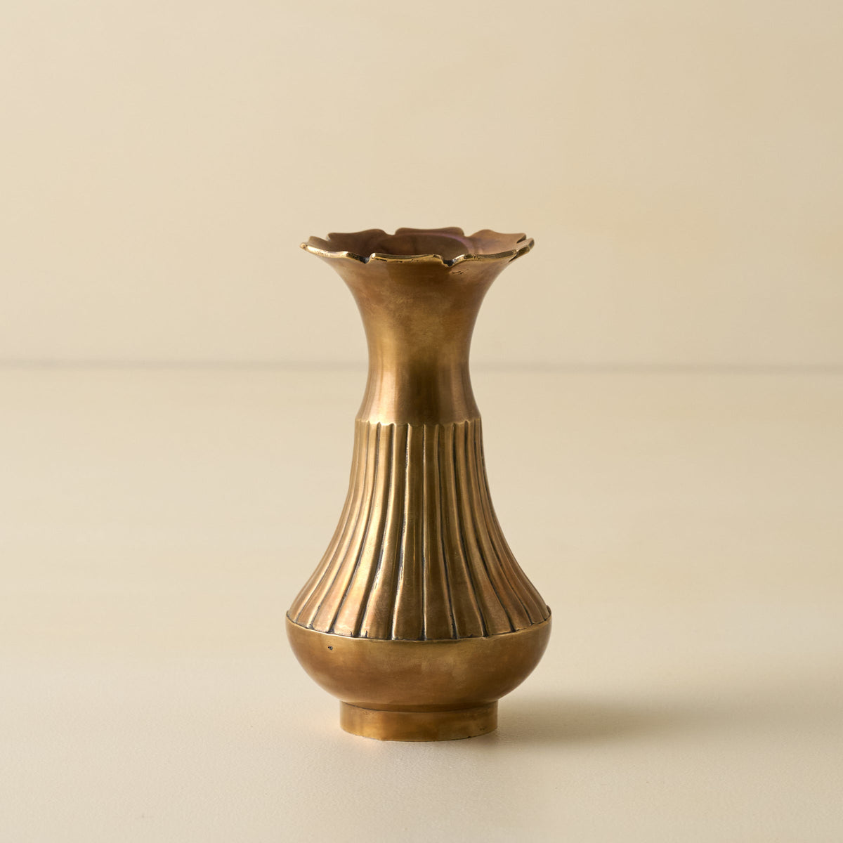 Mavelle Anna Antiqued Solid Brass Vase vase - View 7