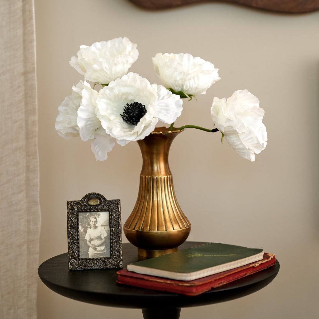 Mavelle Anna Antiqued Solid Brass Vase vase - Alternate View