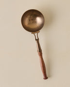 Mavelle Antique Copper & Wood Coffee Scoop kitchen tool - Detail View