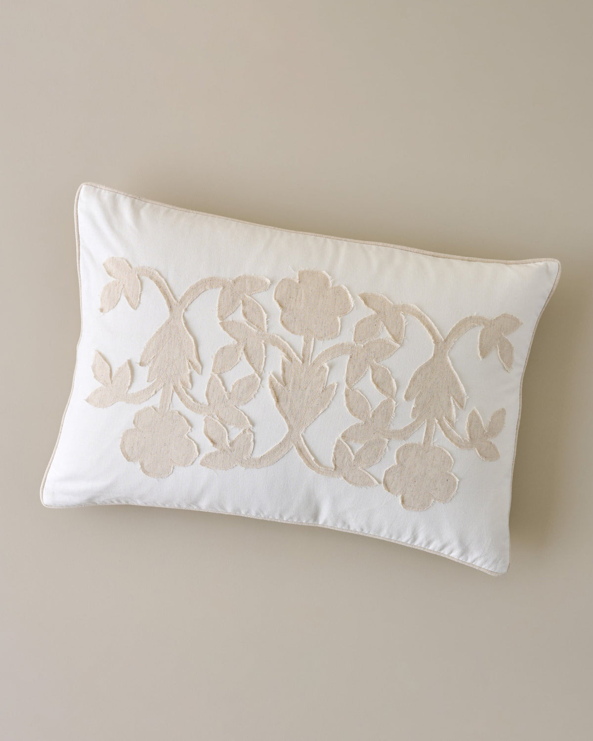 Mavelle Floral Applique Lumbar Pillow throw pillow