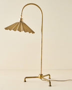 Mavelle Oversized Brass Pleat Task Lamp table lamp - Detail View