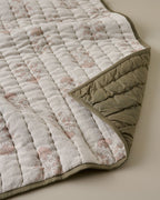Mavelle Floral Jacquard Kantha Quilt quilt - Styled in Room
