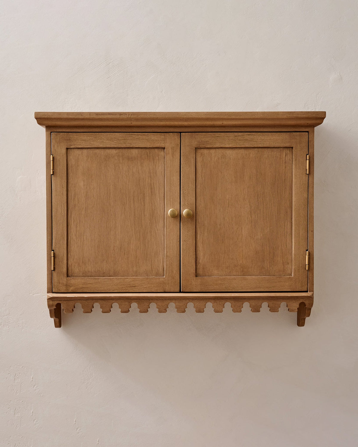 Mavelle Archie Scalloped Wood Wall Cabinet storage cabinet
