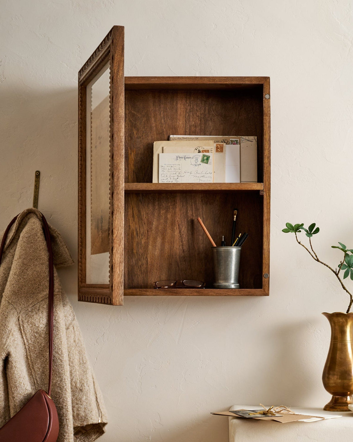Mavelle Willa Framed Wall Cabinet storage cabinet - Styled in Room
