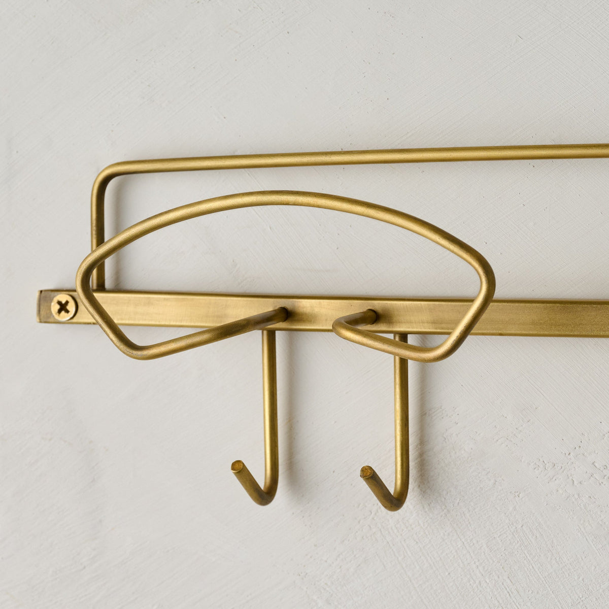 Mavelle Antique Brass Wyatt Hooks wall hook - Side View