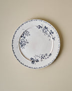 Mavelle Heirloom Garden Navy Floral Plate dinnerware set - Close-Up