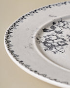 Mavelle Heirloom Garden Navy Floral Plate dinnerware set - Side View