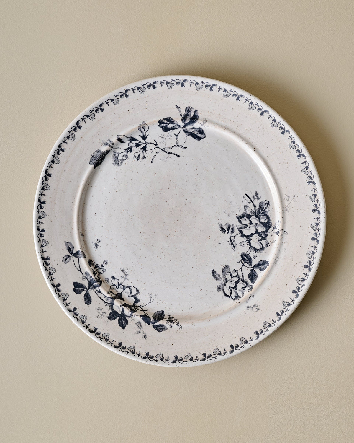 Mavelle Heirloom Garden Navy Floral Plate dinnerware set - Styled in Room