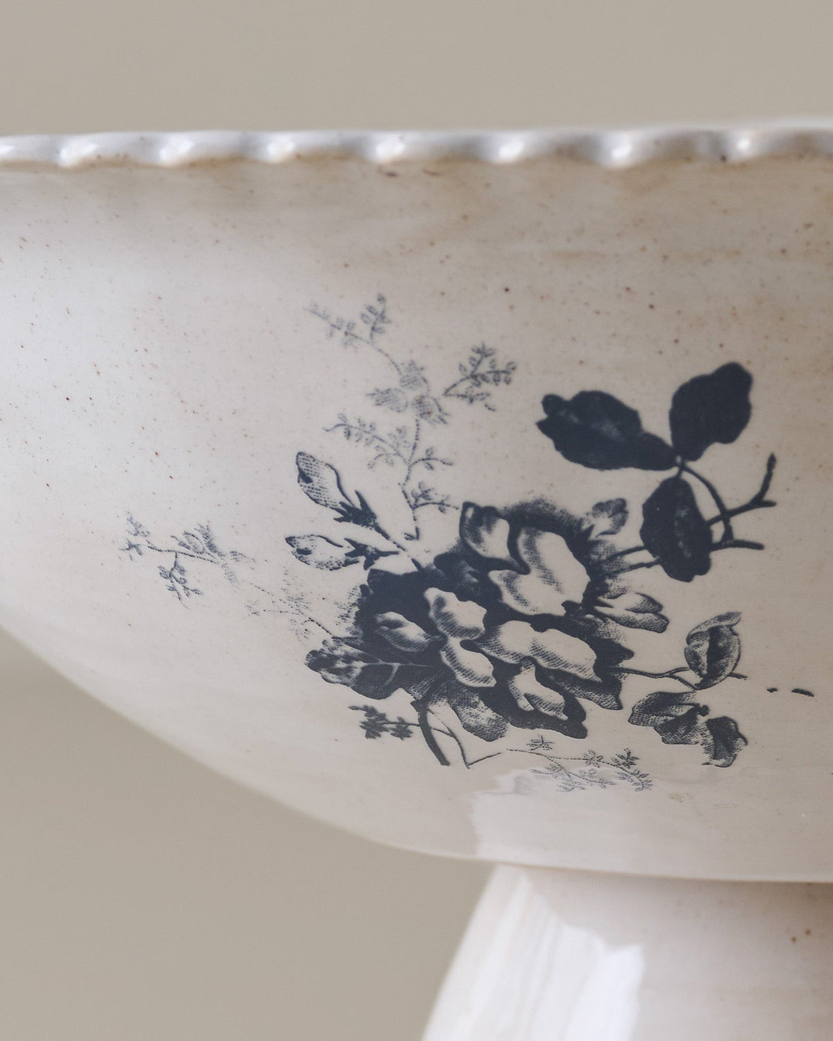 Mavelle Heirloom Garden Floral Pedestal Serving Bowl serving piece