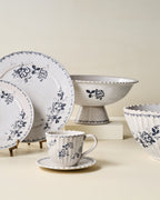 Mavelle Heirloom Garden Navy Floral Plate dinnerware set - Alternate View