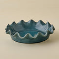 Mavelle Vintage Blue Scalloped Pie Dish baking dish