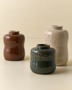 Mavelle Floral Glazed Debossed Bud Vase vase - Detail View
