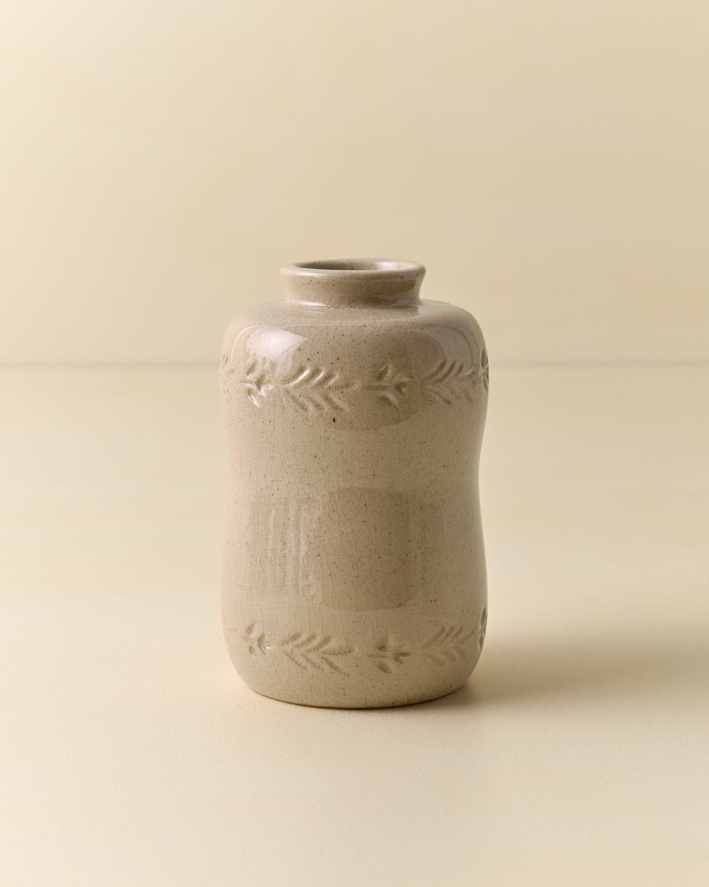 Mavelle Floral Glazed Debossed Bud Vase vase - Side View