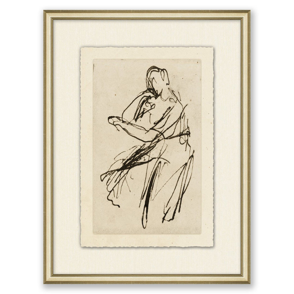 Mavelle Figure Sketch II framed wall art - Detail View