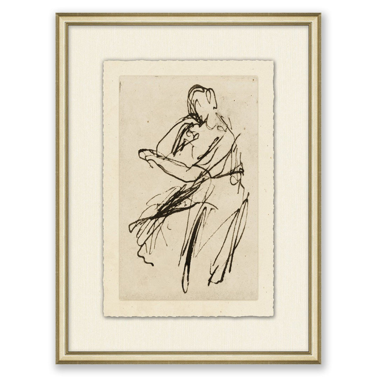 Mavelle Figure Sketch II framed wall art - Detail View