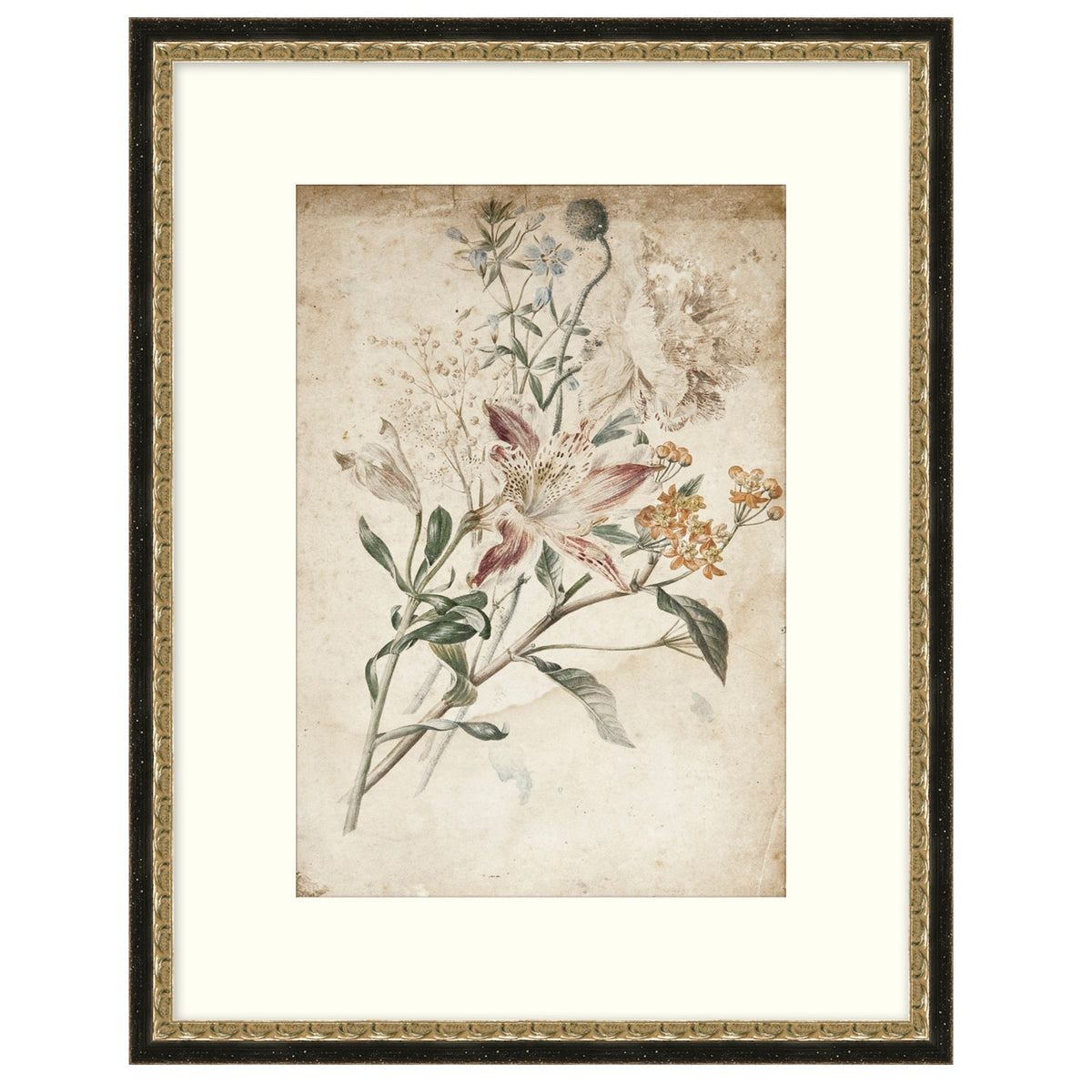 Mavelle Vintage Floral Bouquet framed wall art
