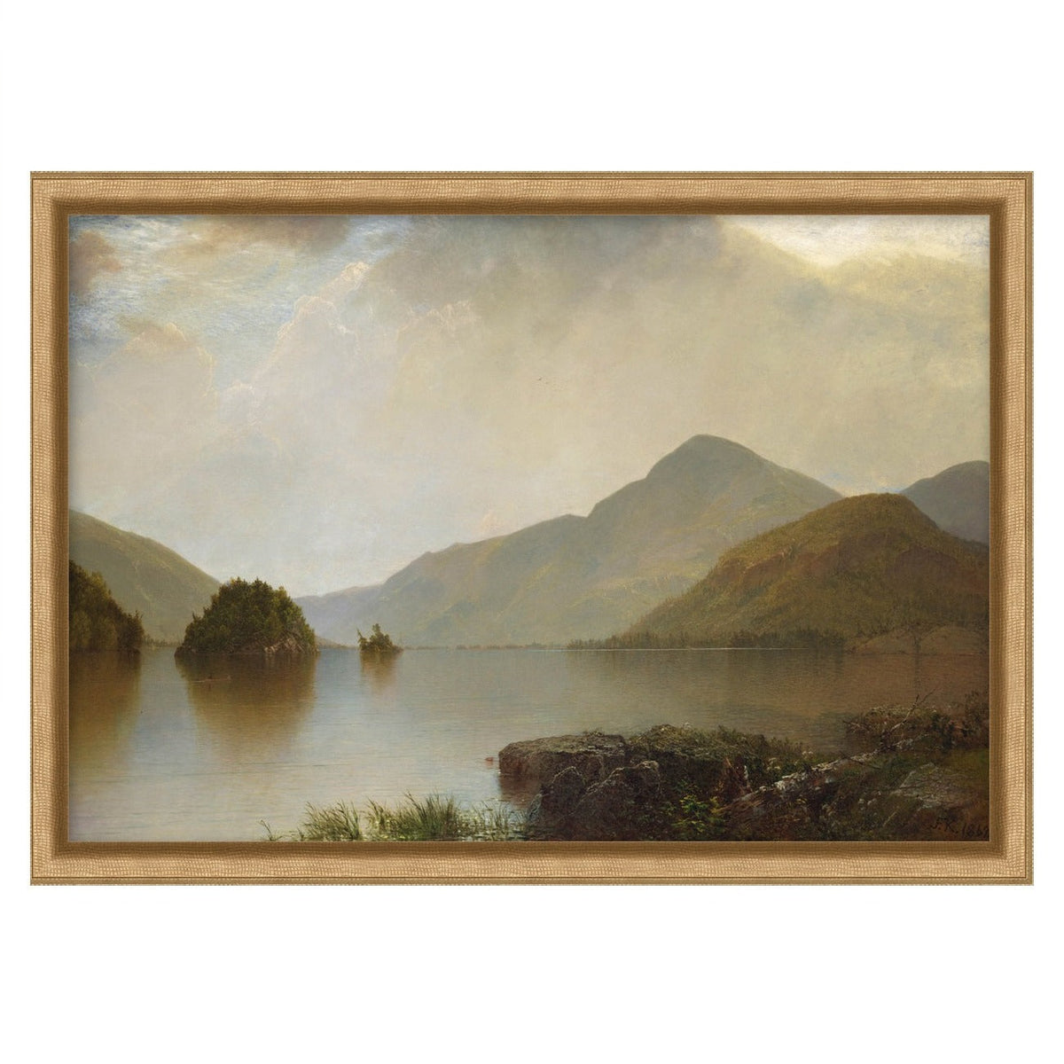 Mavelle Corrie Loch Landscape II framed wall art - Detail View
