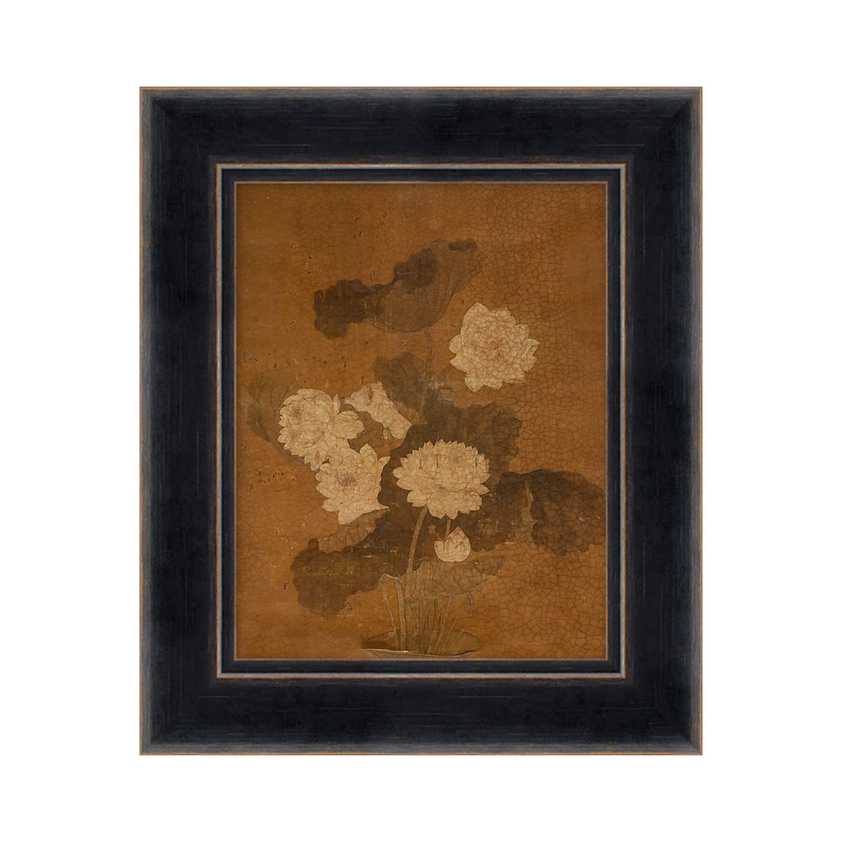 Mavelle Ochre Lotus framed wall art