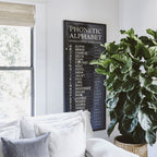 Mavelle Phonetic Alphabet framed wall art - Styled in Room