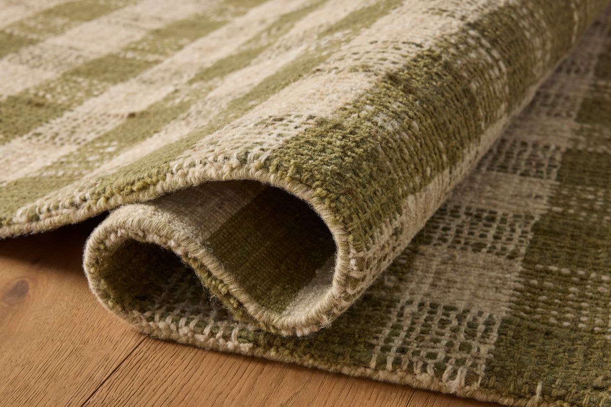 Mavelle Merritt Oatmeal Olive area rug - Styled in Room