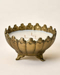 Mavelle Antique Brass Footed Candle Bowl candle