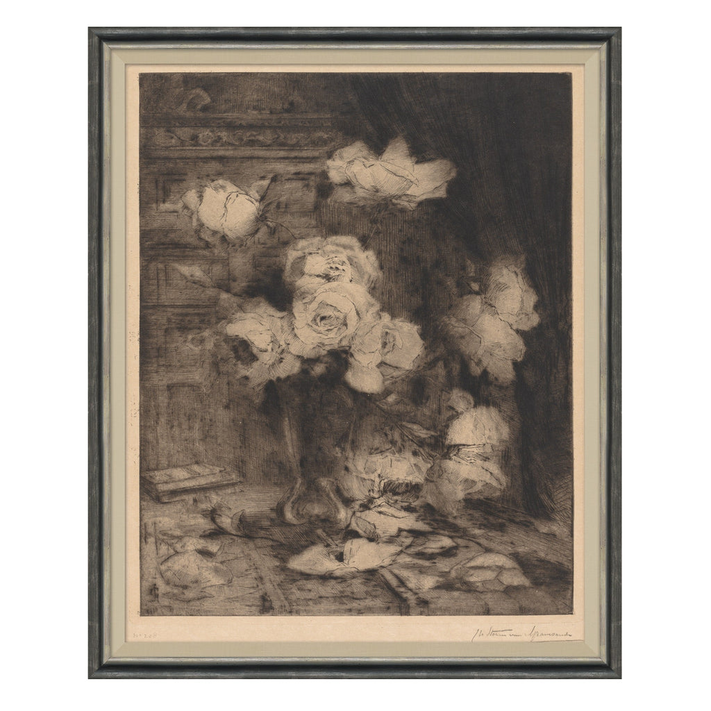Mavelle Vintage Study of Roses framed wall art - Detail View