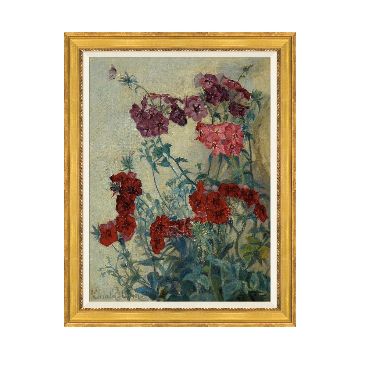 Mavelle Garnet Blooms framed wall art