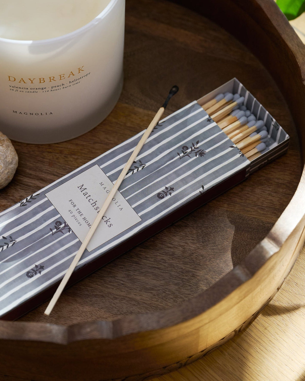 Mavelle Decorative Matches - Blue decorative accent - Detail View