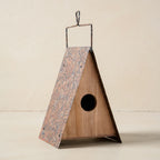 Mavelle A-Frame Birdhouse planter - Side View