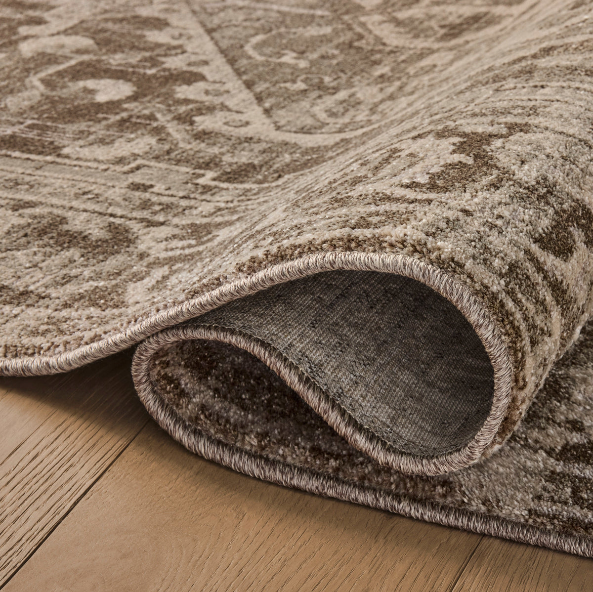 Mavelle Mona Cocoa Stone Rug area rug - Styled in Room