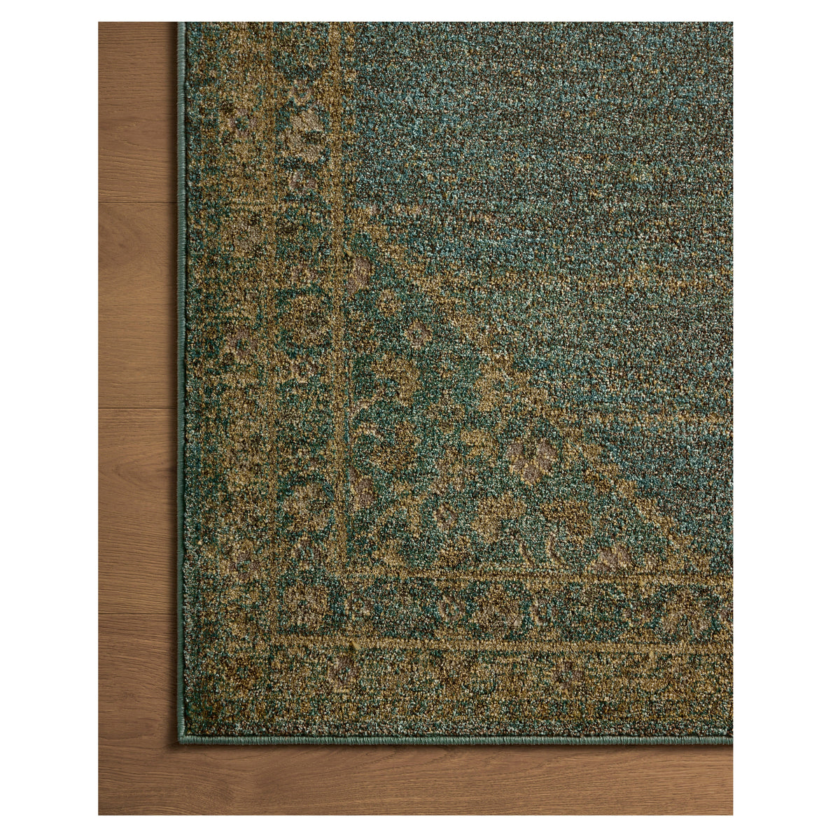 Mavelle Mona Aqua Wheat Rug area rug - Close-Up