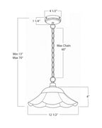 Mavelle Mary Wired Pendant (12.5") pendant light - Alternate View