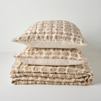 Mavelle Natural Flora Block Print Quilt & Sham Set (King) quilt