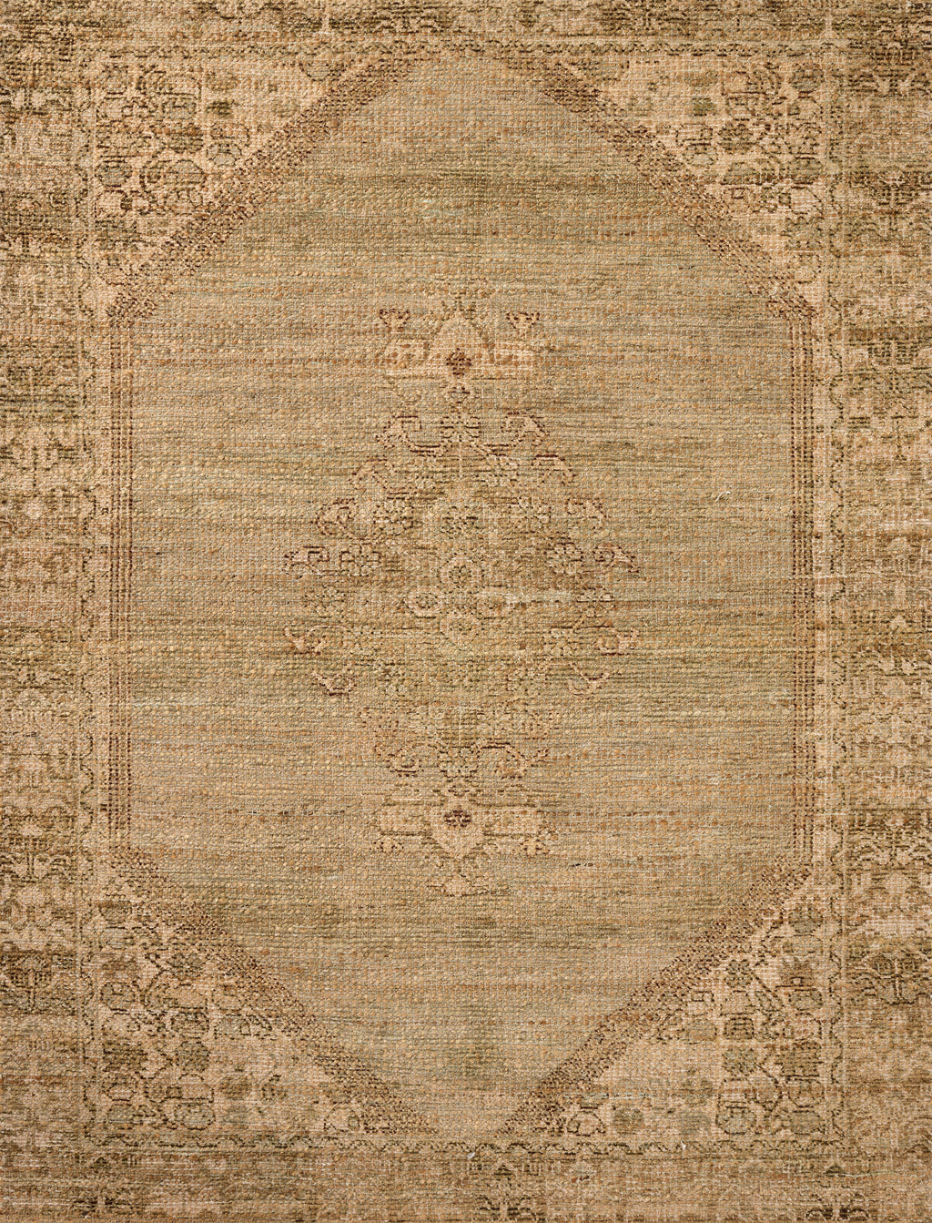 Mavelle Oakley Sage Wheat area rug - Detail View