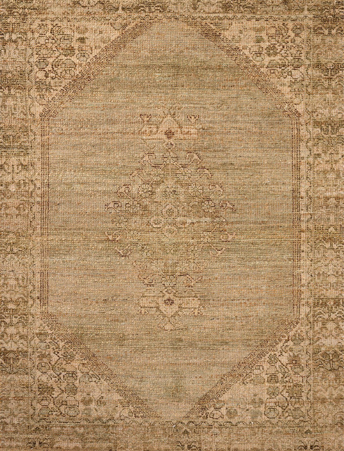 Mavelle Oakley Sage Wheat area rug - Detail View