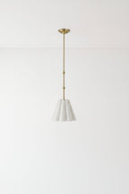 Mavelle Odette Linen Scallop Pendant (12"-20") pendant light - Side View