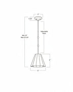 Mavelle Odette Linen Scallop Pendant (12"-20") pendant light - View 10