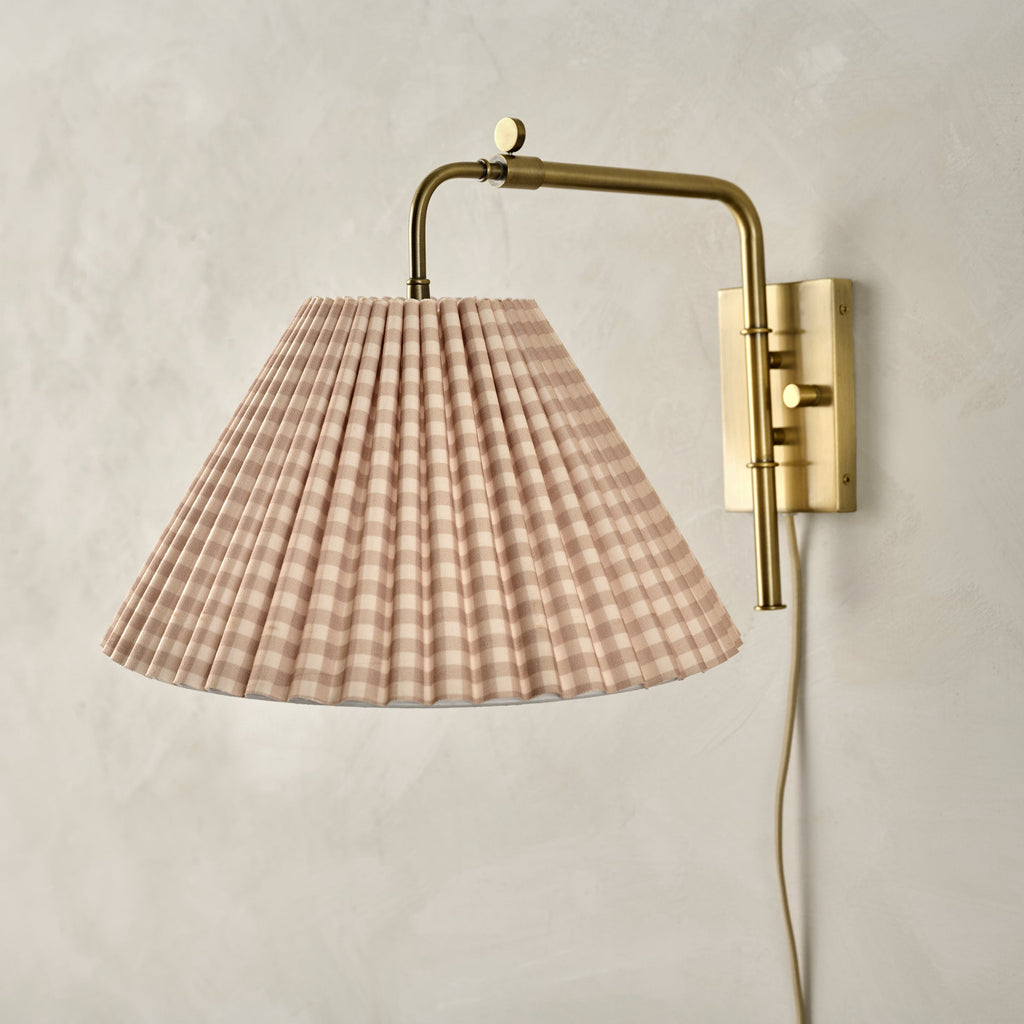 Mavelle Gingham Swivel Plug-In Sconce wall sconce