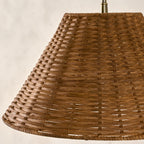 Mavelle Tapered Rattan Swivel Plug-In Sconce wall sconce - Styled in Room