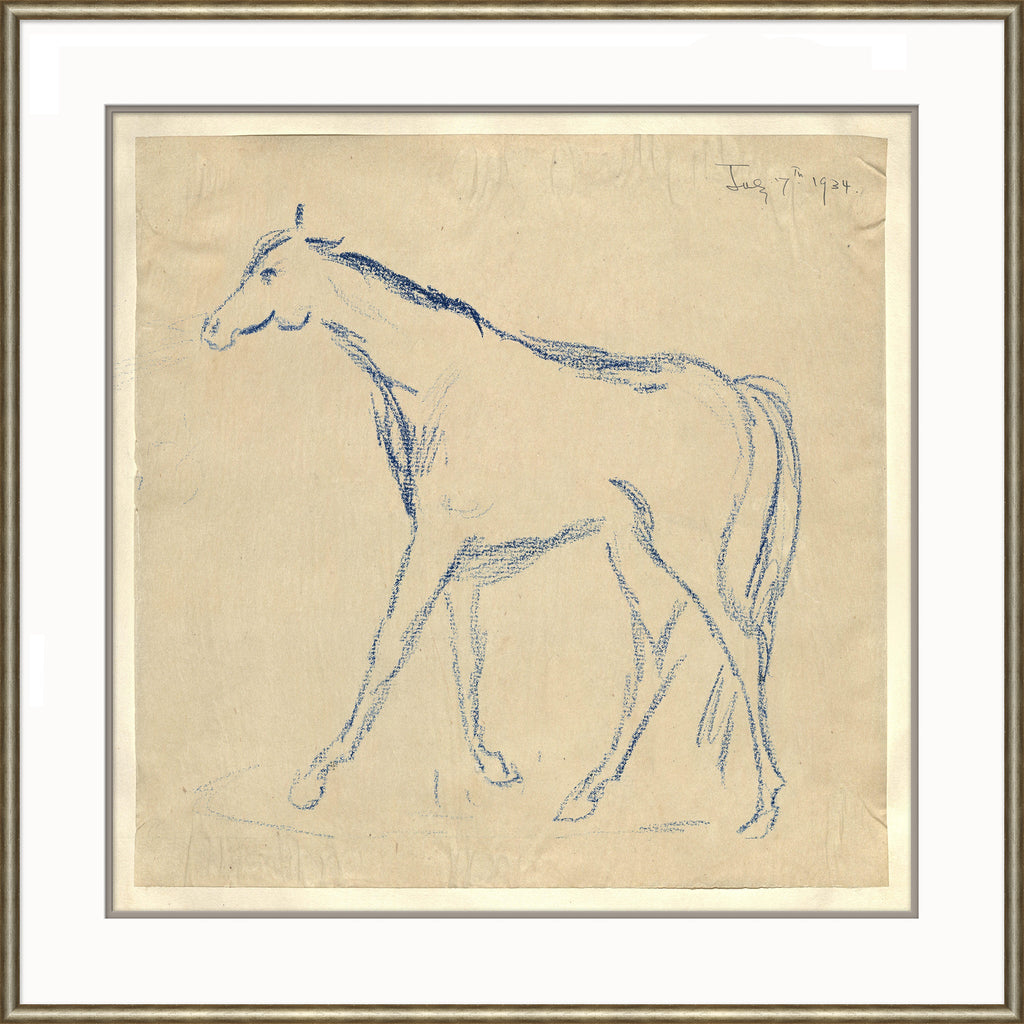 Mavelle Horse Sketch framed wall art - Detail View
