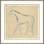 Mavelle Horse Sketch framed wall art - Detail View