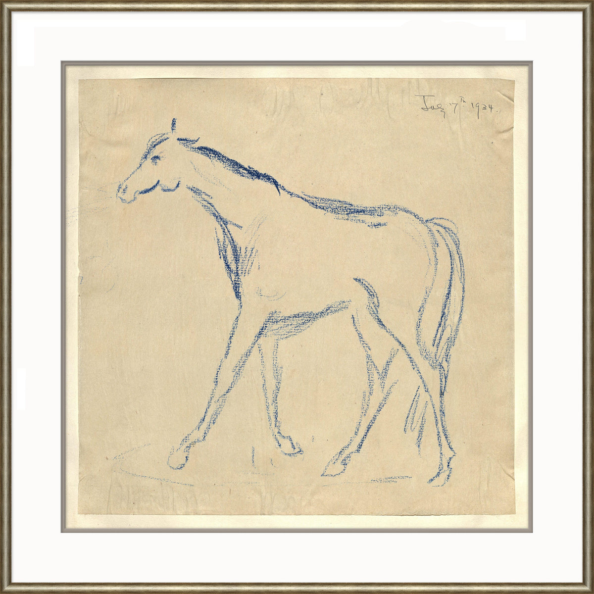 Mavelle Horse Sketch framed wall art - Detail View
